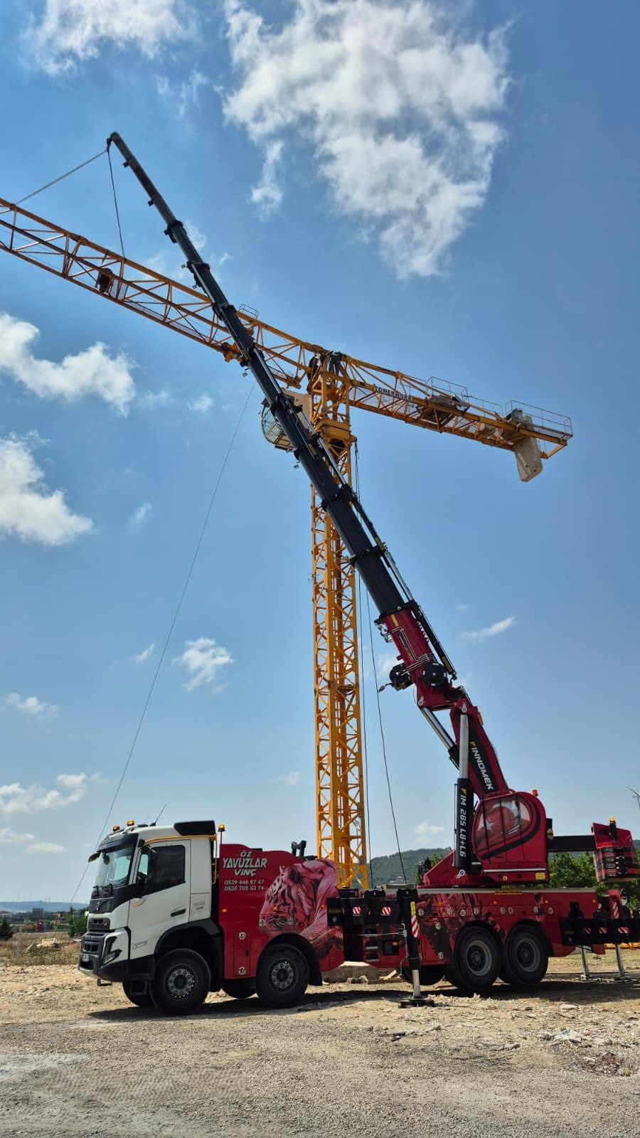 Çatalca'da kule vinç montaj desteği - İstanbul, Öz Yavuzlar Vinç