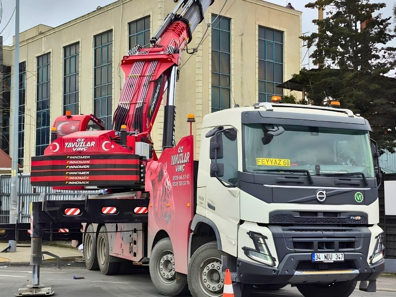 Kamyon üstü hiyap vinç - İstanbul vinç kiralama hizmeti