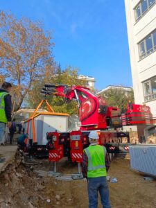 Fatih Topkapı'da monoblok beton köşk taşıma - İstanbul, Öz Yavuzlar Vinç