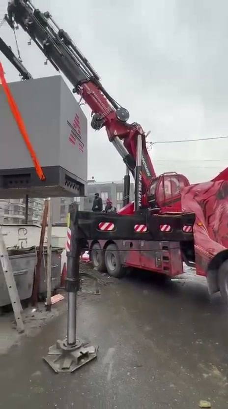 Kağıthane'de monoblok beton köşk indirme - İstanbul, Öz Yavuzlar Vinç