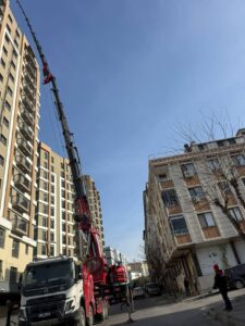 Zeytinburnu Seyitnizam'da uzun metrajlı panel yükleme çalışması - İstanbul, Öz Yavuzlar Vinç